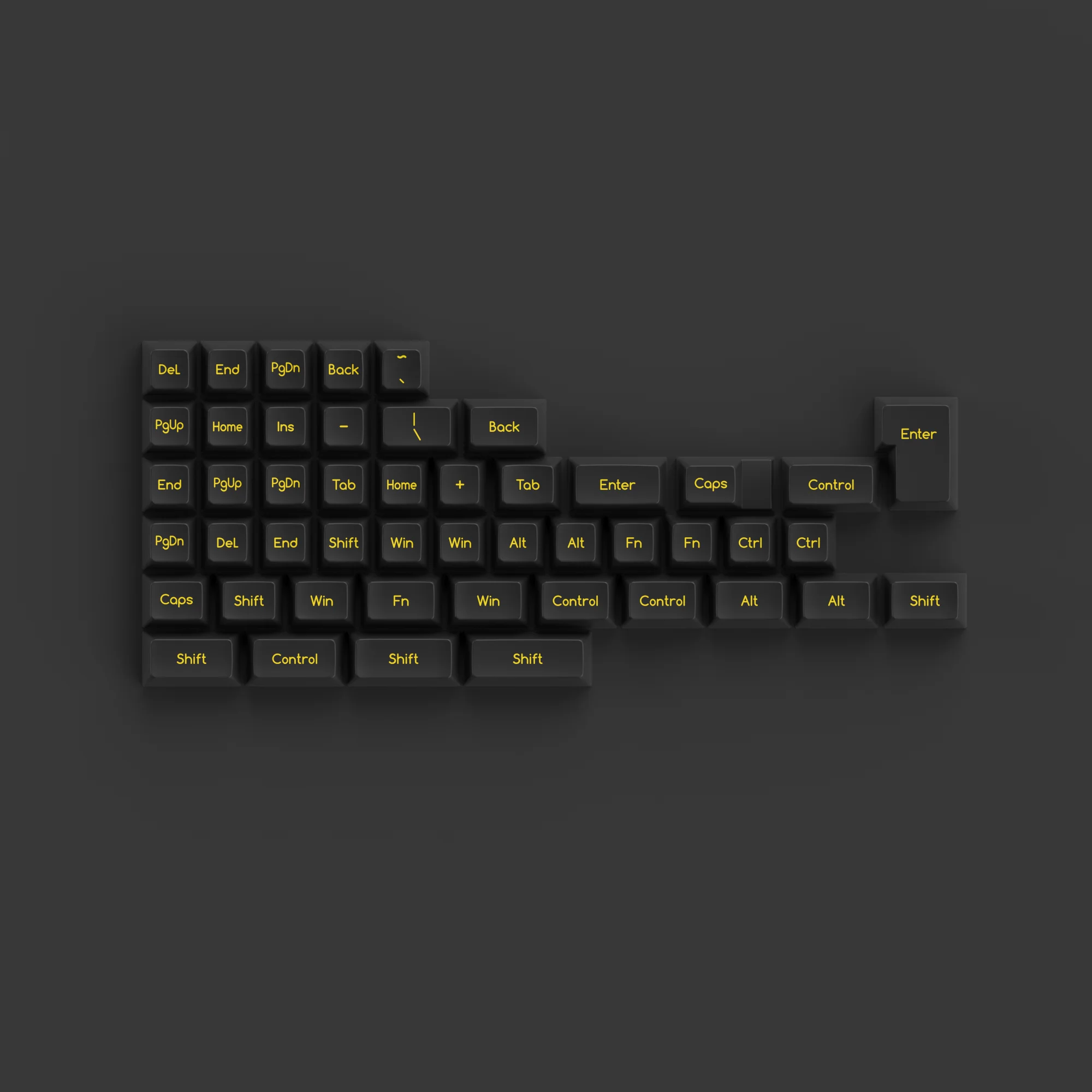 Black & Gold ABS SAL Keycap Set (195-Key) - Image 5