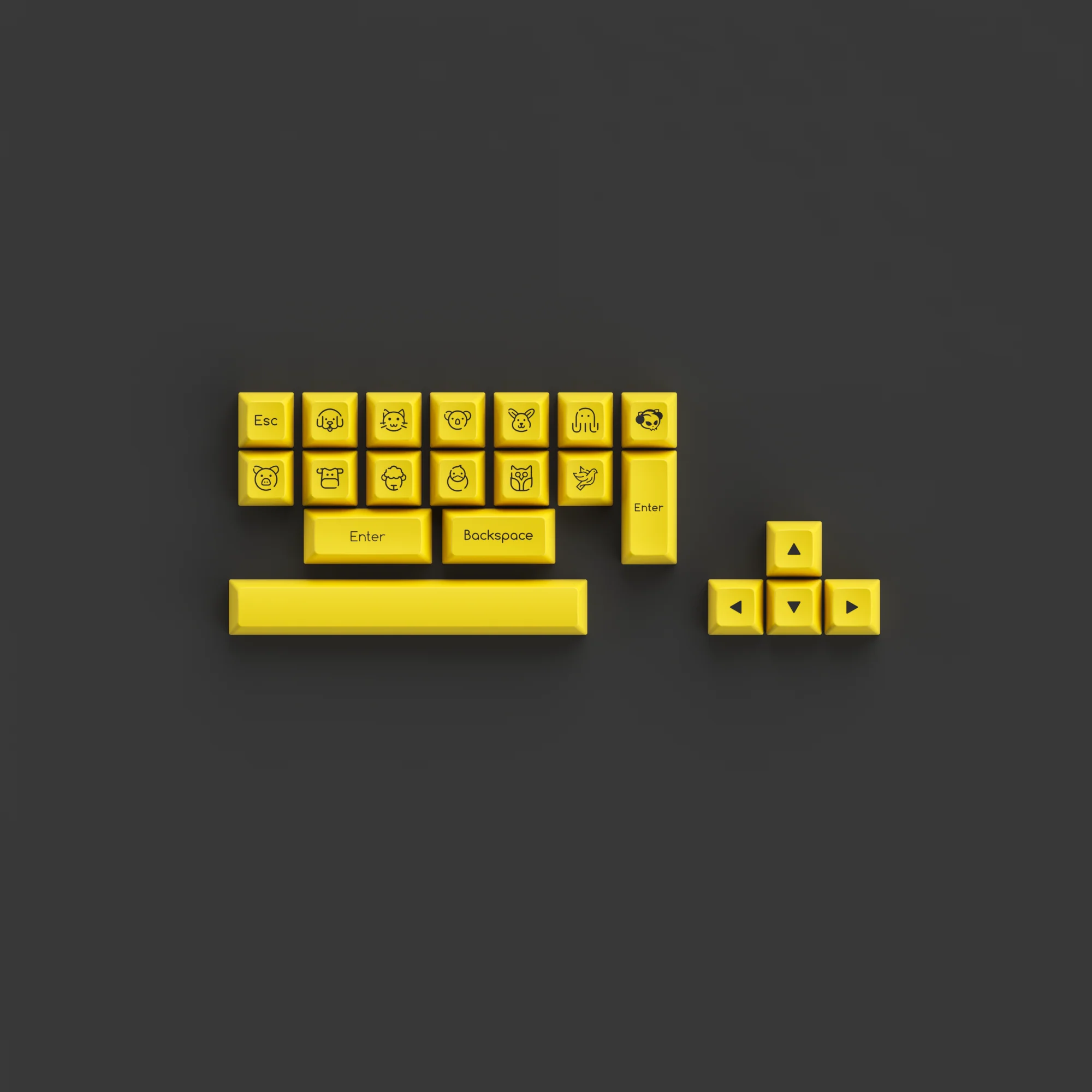 Black & Gold ABS SAL Keycap Set (195-Key) - Image 7