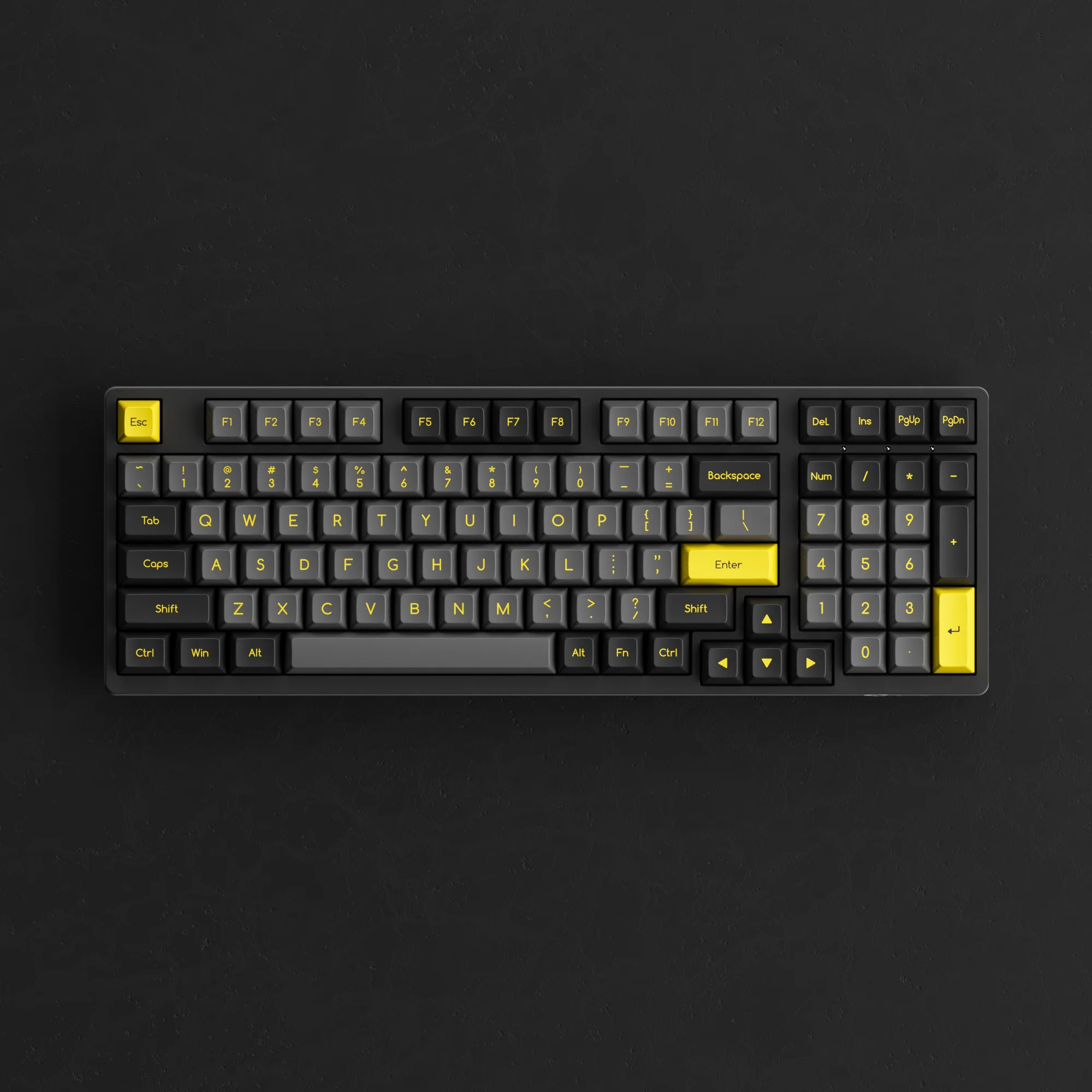 Black & Gold ABS SAL Keycap Set (195-Key) - Image 8