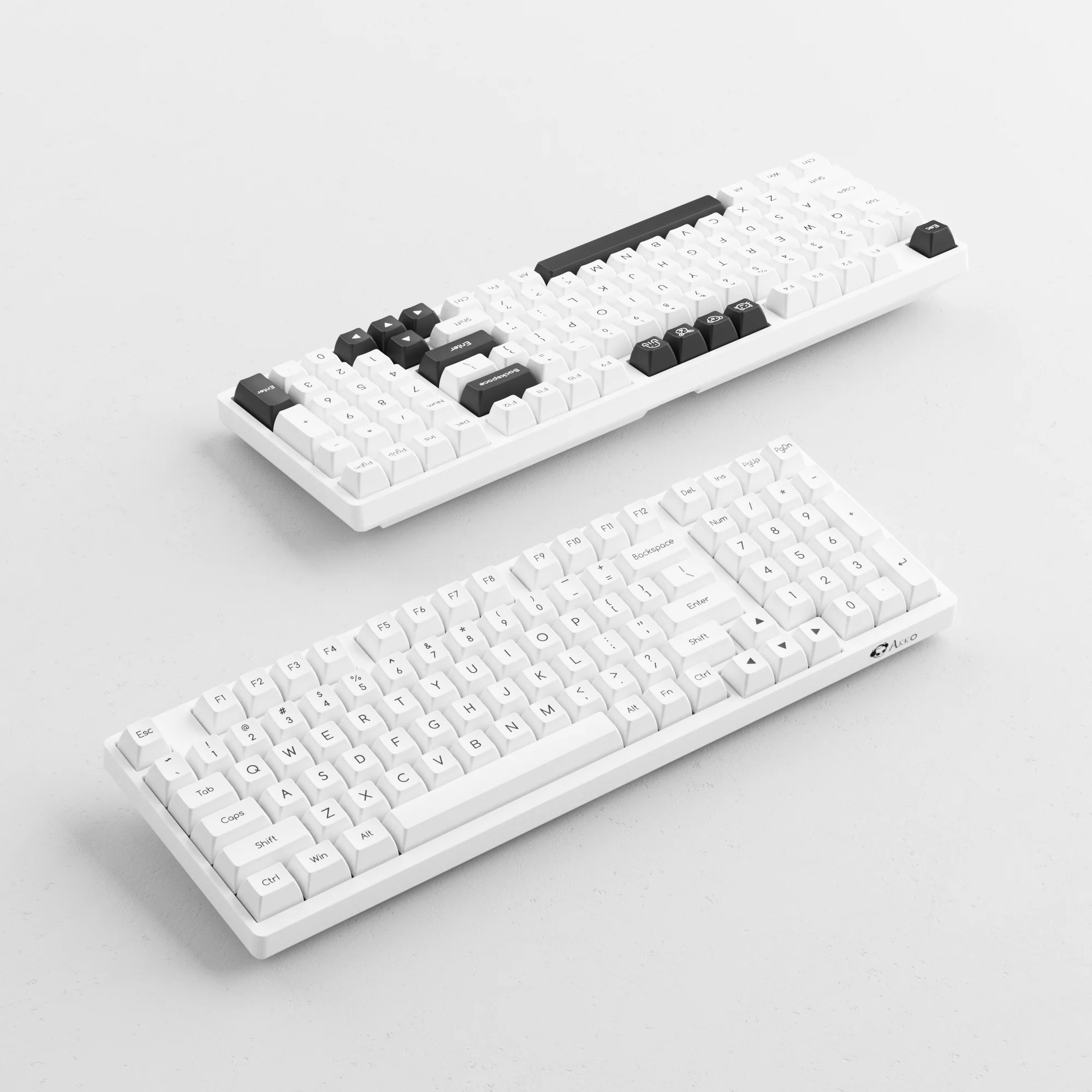 Black on White ABS SAL Keycap Set(195-Key) - Image 8