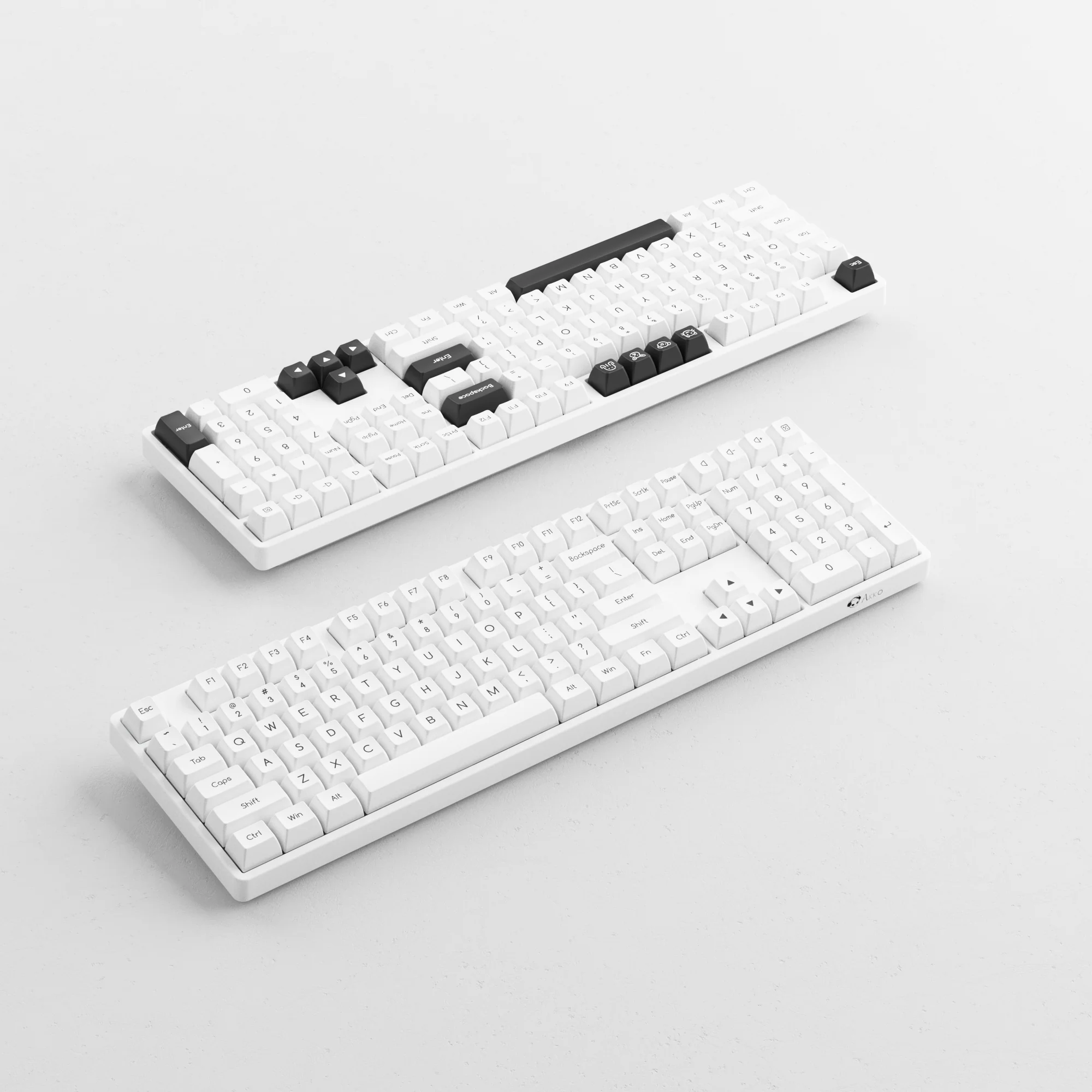 Black on White ABS SAL Keycap Set(195-Key) - Image 9