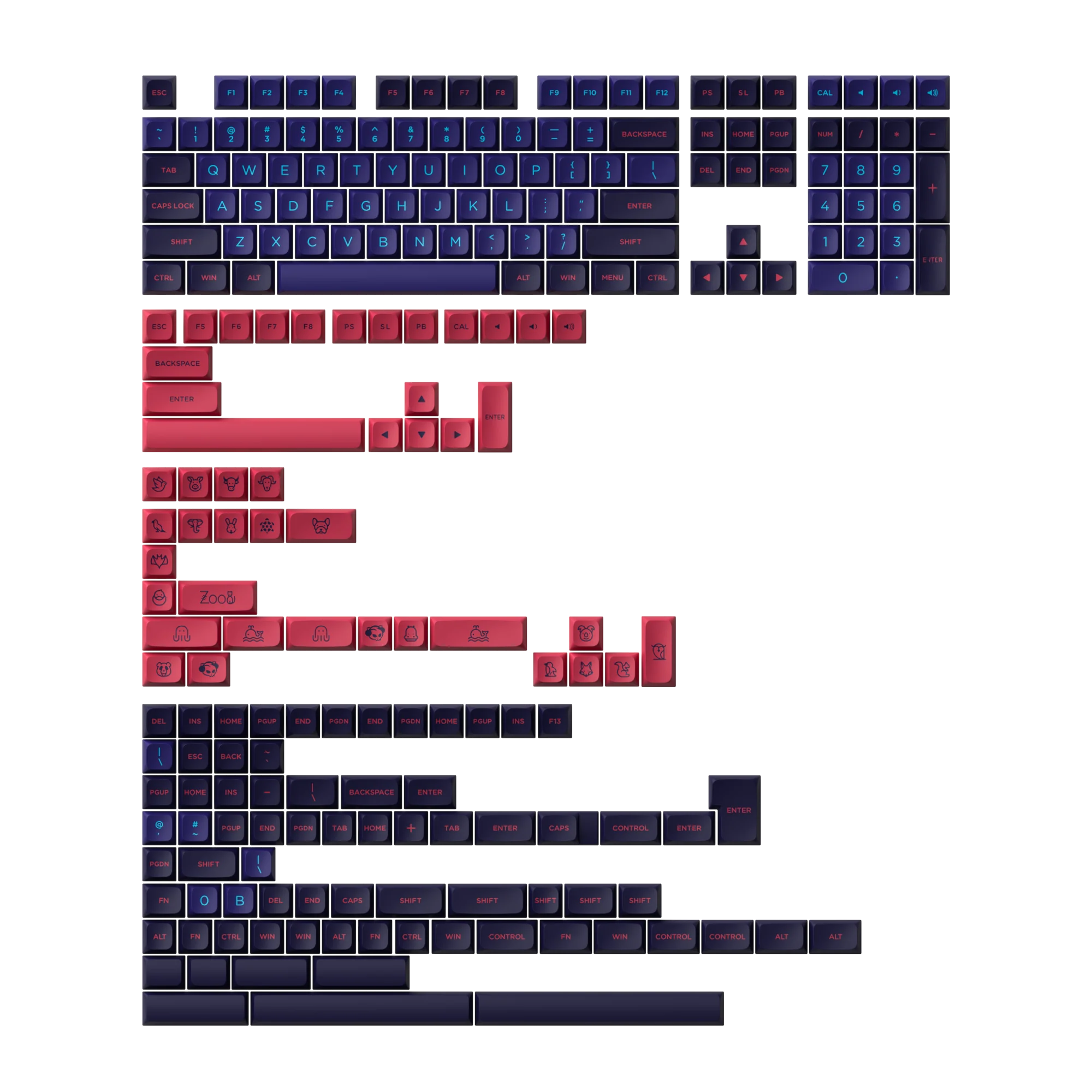 Carolina Blue Keycap Set(227-Key) - Image 25