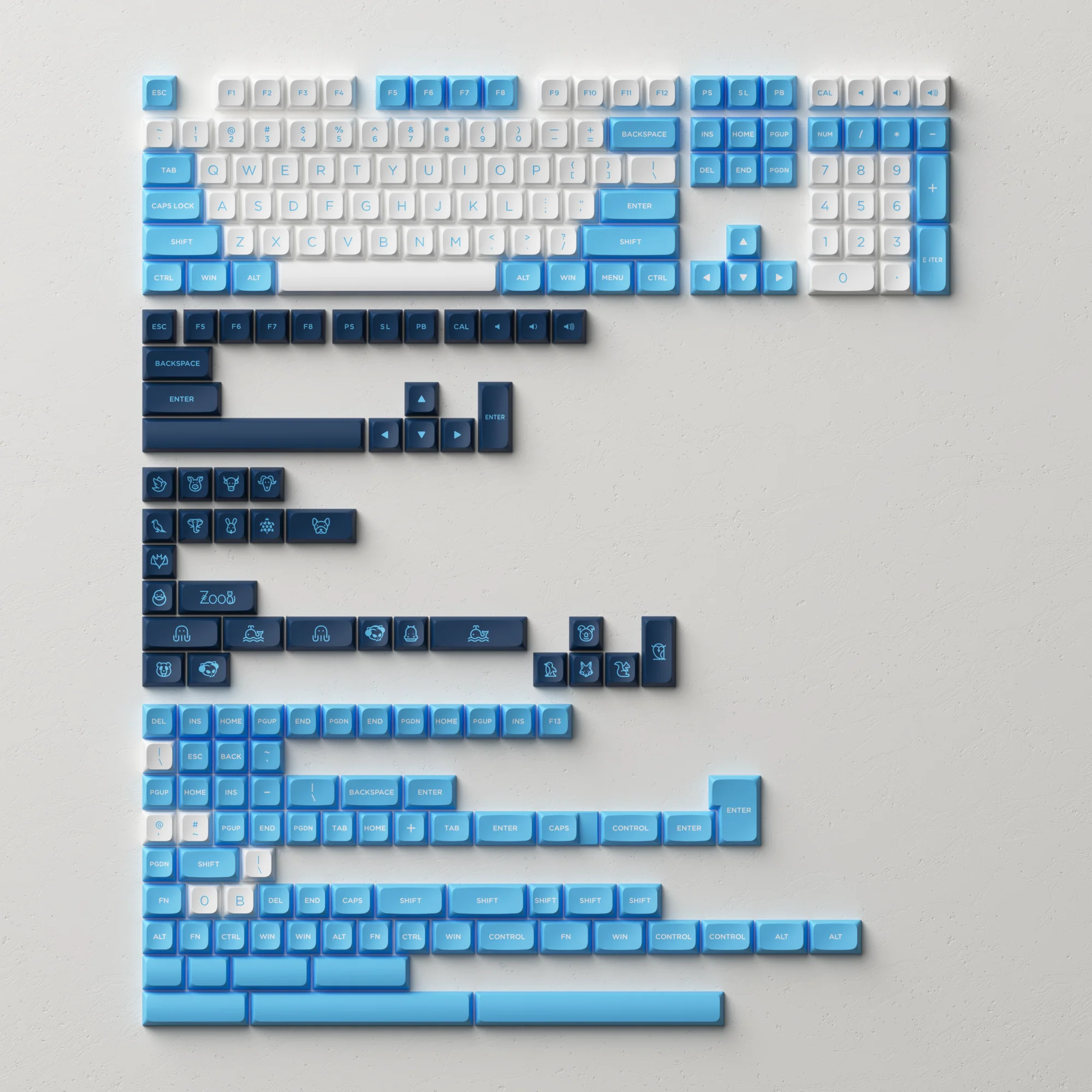 Carolina Blue Keycap Set(227-Key) - Image 4