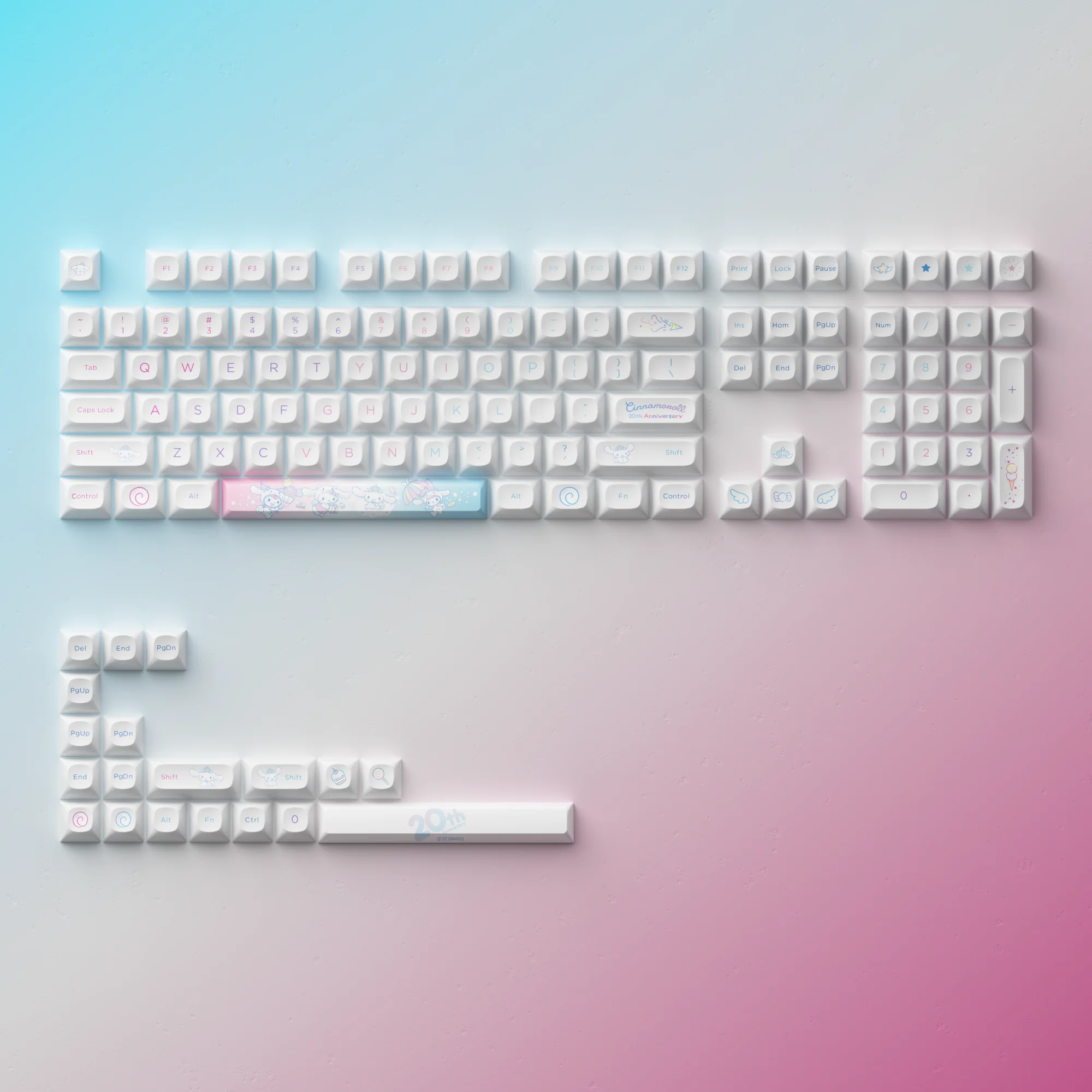 Cinnamoroll 20th Anniversary OPI Keycap Set(127-Key) - Image 11