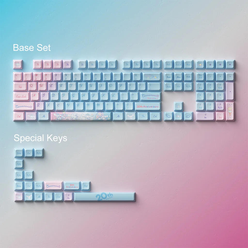 Cinnamoroll 20th Anniversary Rainbow Keycap Set - Image 4