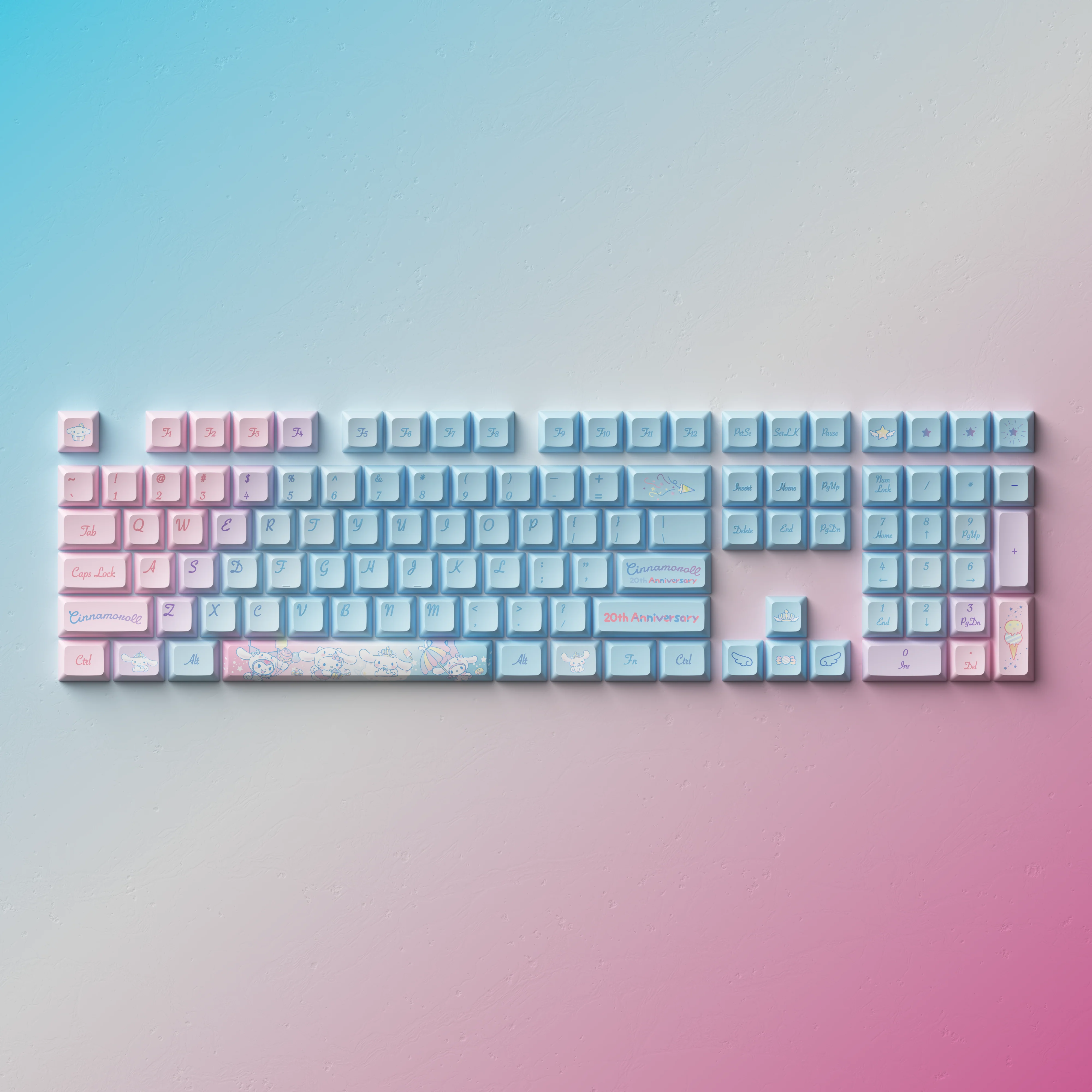 Cinnamoroll 20th Anniversary Rainbow Keycap Set - Image 5