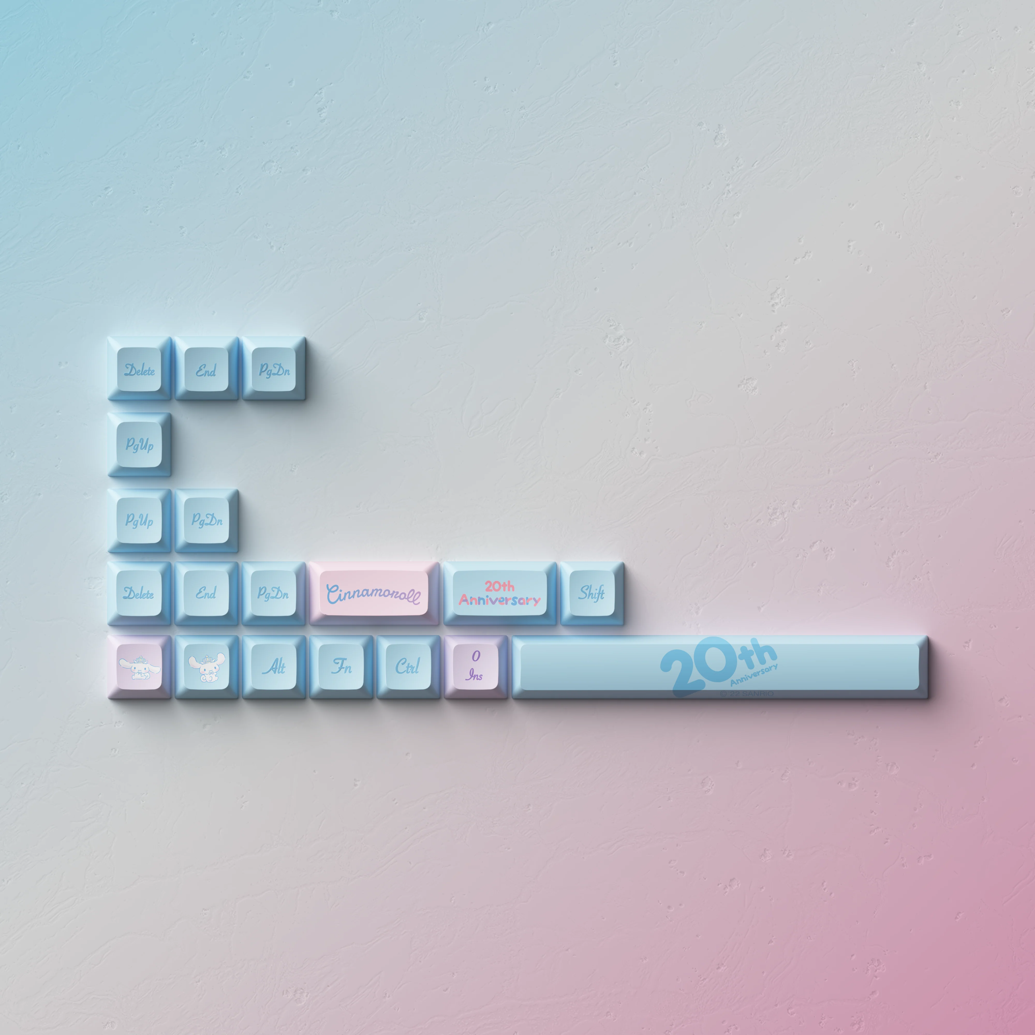 Cinnamoroll 20th Anniversary Rainbow Keycap Set - Image 6