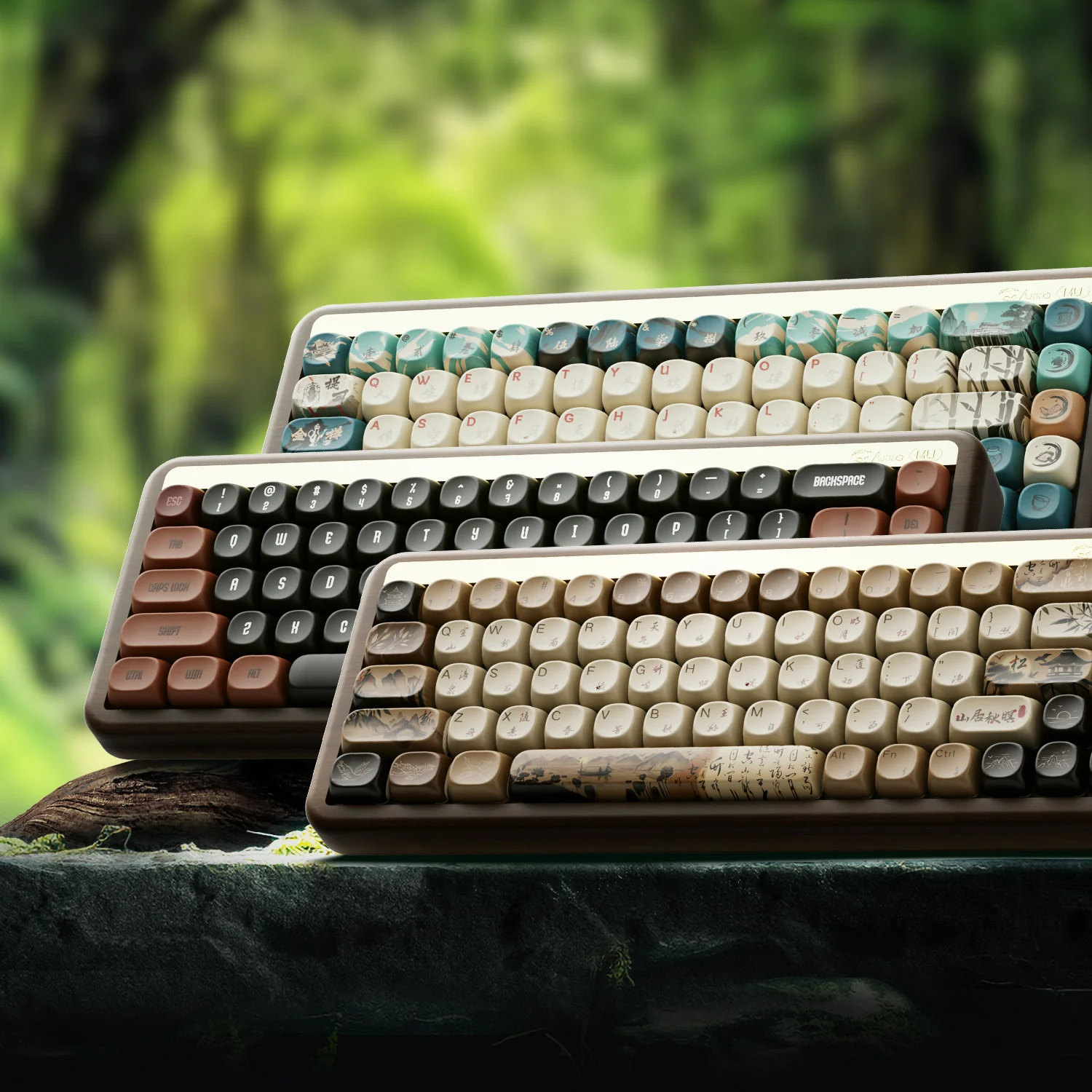 MU01 Wooden Keyboard - Image 3