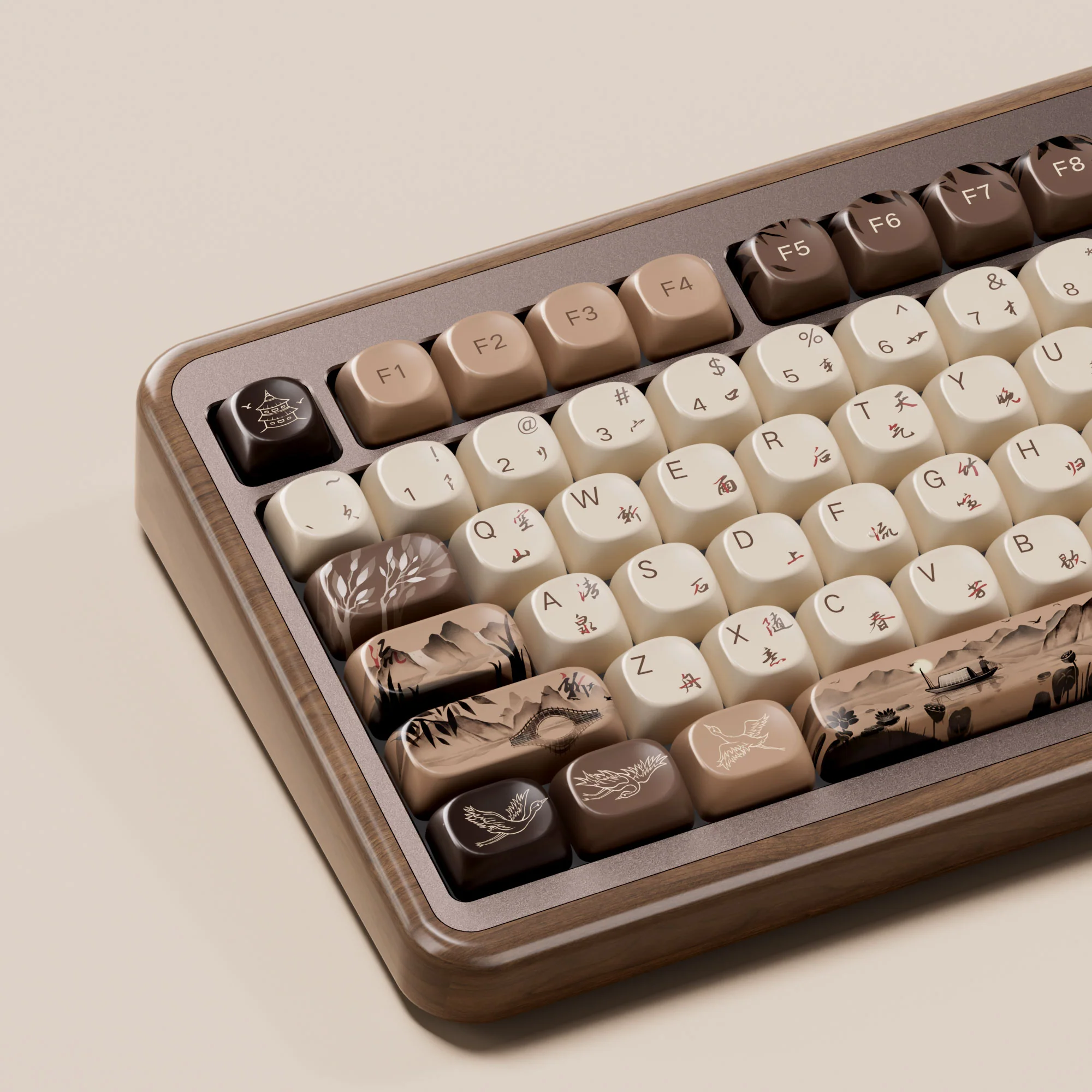 MU02 Mountain Seclusion Wooden Keyboard - Image 10