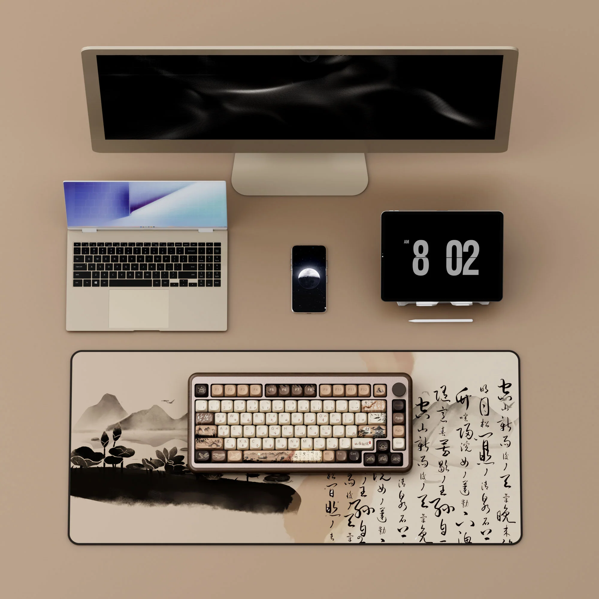 MU02 Mountain Seclusion Wooden Keyboard - Image 3