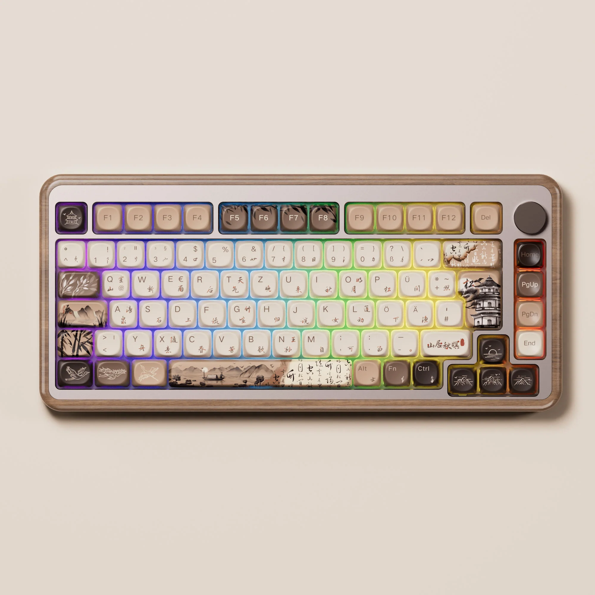 MU02 Mountain Seclusion Wooden Keyboard - Image 4