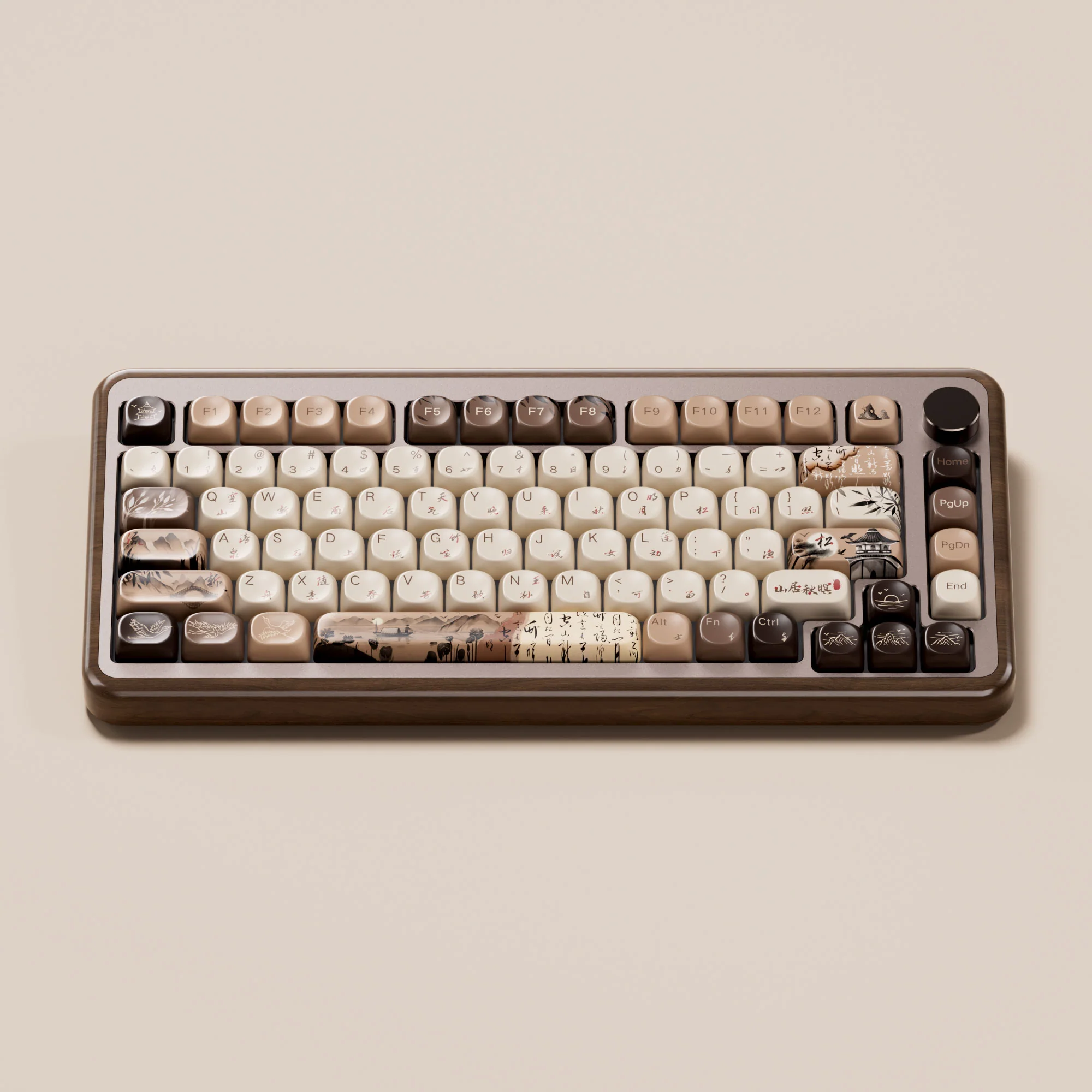 MU02 Mountain Seclusion Wooden Keyboard - Image 5
